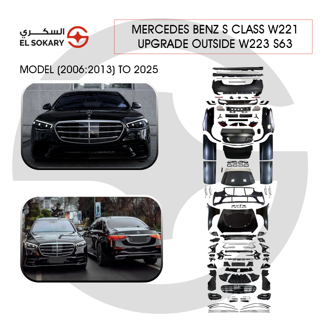 Mercedes-Benz S-Class W221 to W223 AMG Full Conversion Kit - Includes 4 Electric Flush Door Handles & Exterior Body Suite