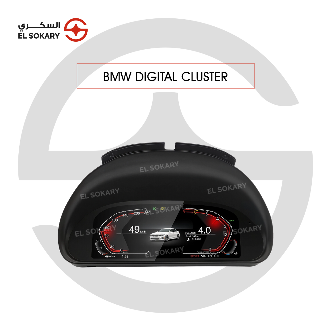 BMW 5-Series E39 instrument cluster LCD pixel repair replacement screen with ribbon cable.