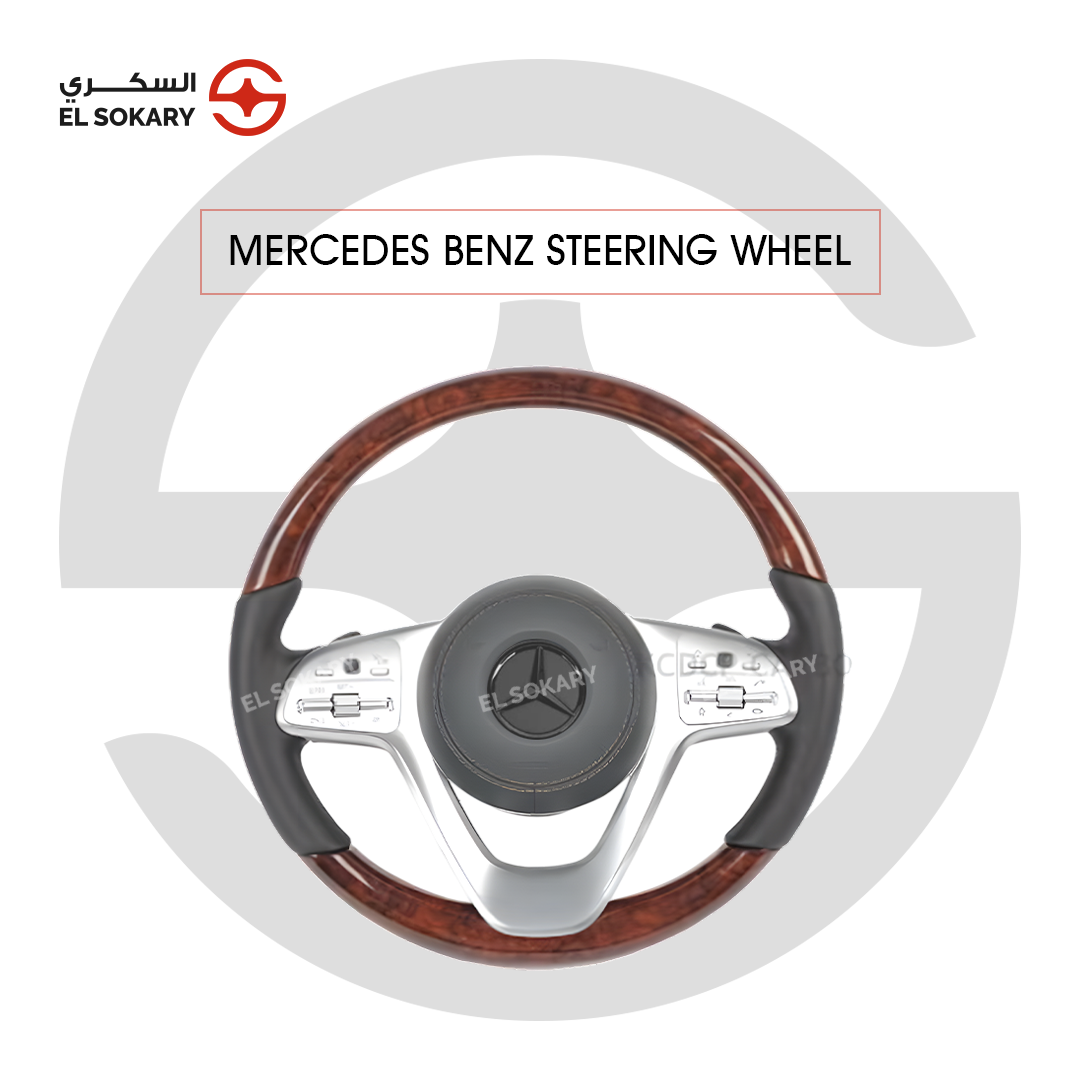 Custom Mercedes W222 Maybach style steering wheels in various leather colors.