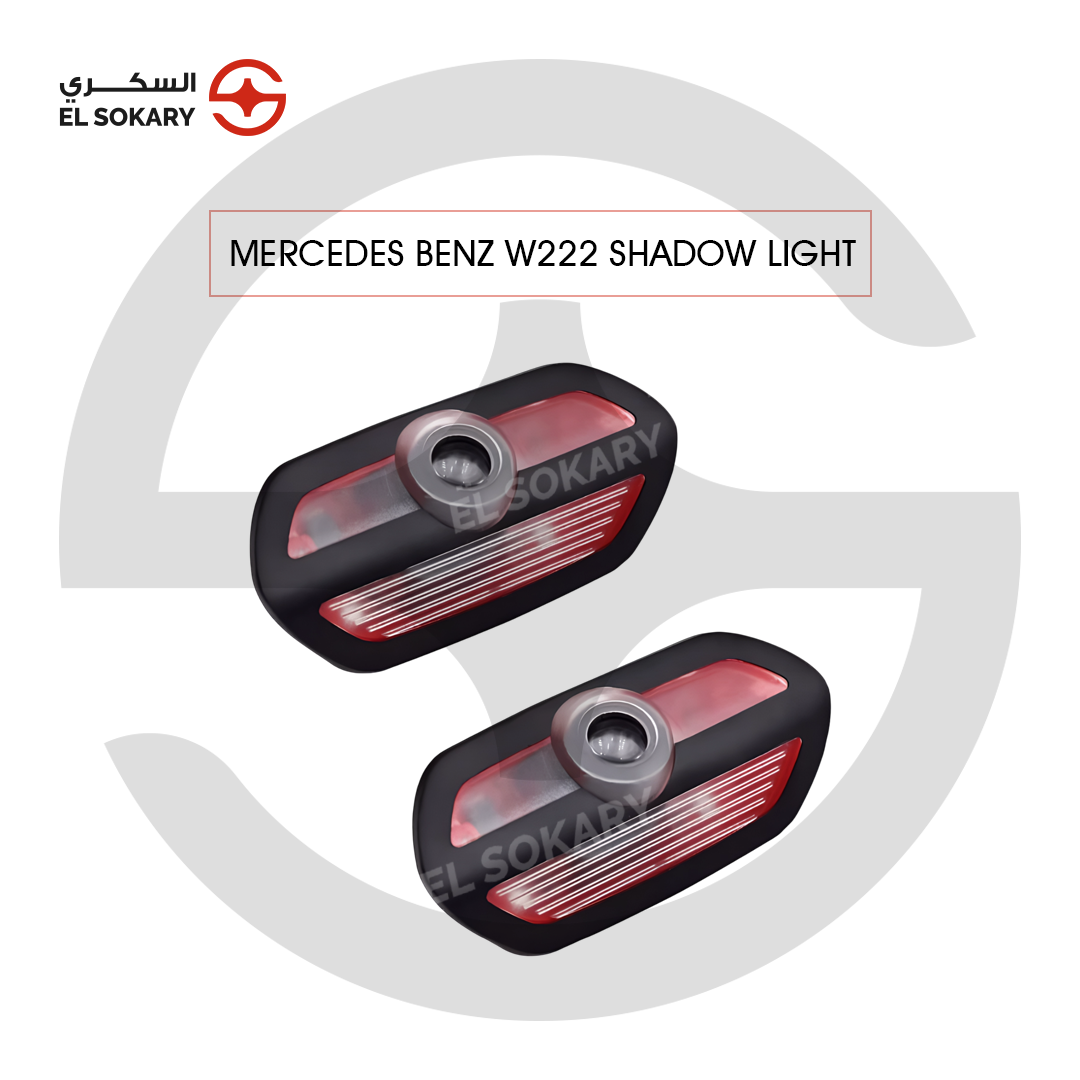 Mercedes S-Class W222 LED door shadow lights with logo projector.