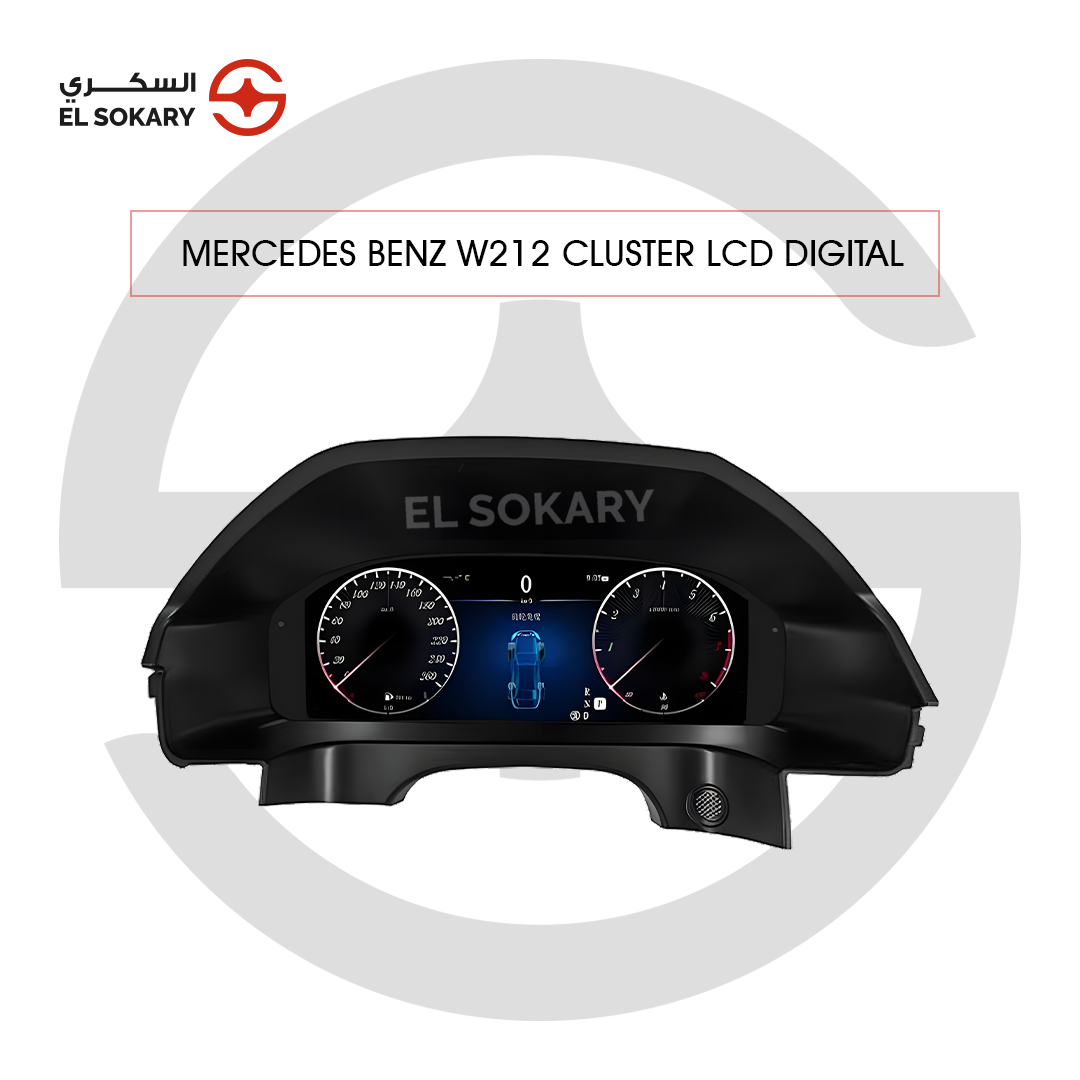 Main Image: Full digital LED instrument cluster upgrade for Mercedes-Benz W212 E-Class.
 
 Detail Image: Customizable virtual cockpit display for Mercedes W212 2010-2016.