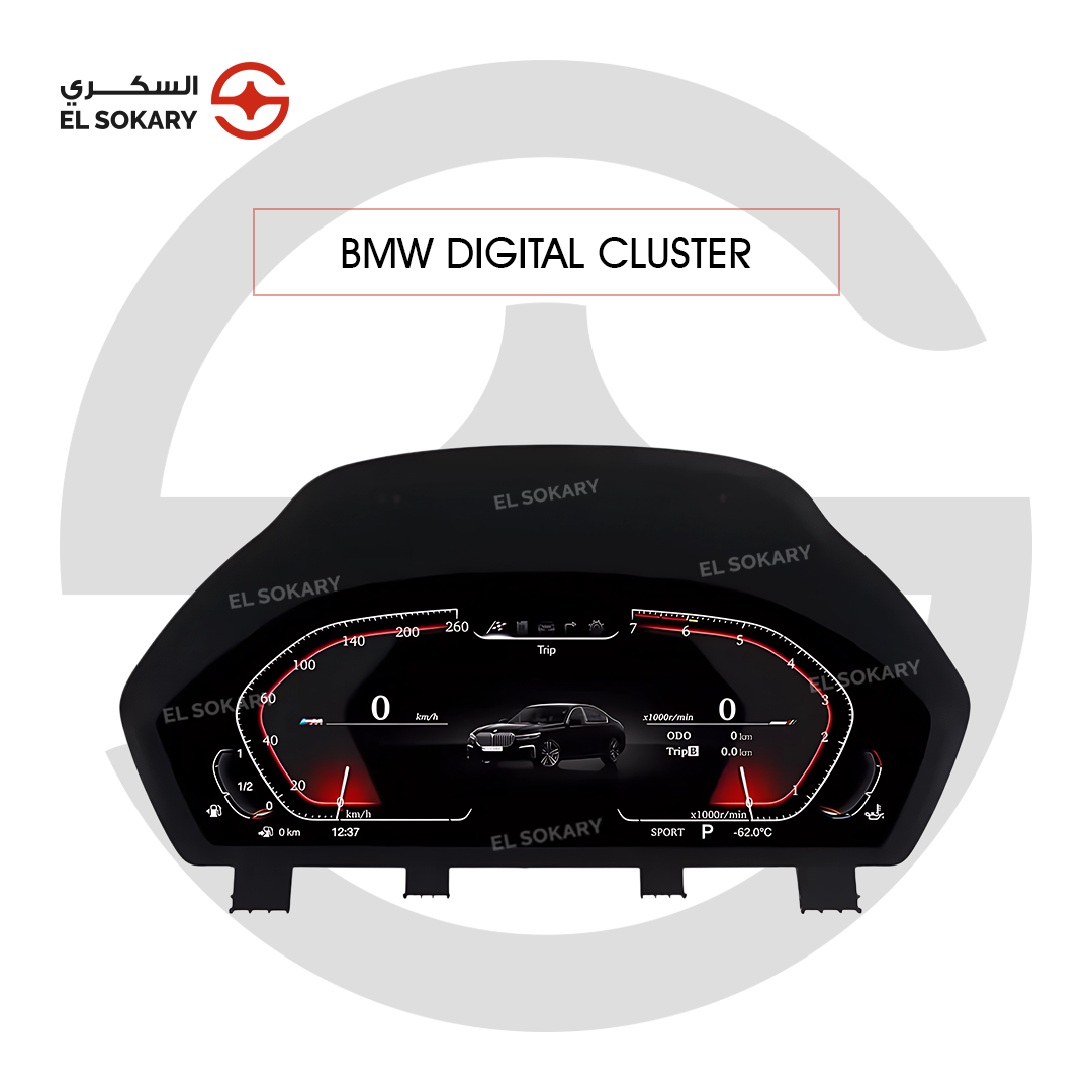 BMW 7-Series F01/F02 Full digital LCD instrument cluster upgrade for BMW 7-Series F02 in Sport mode.