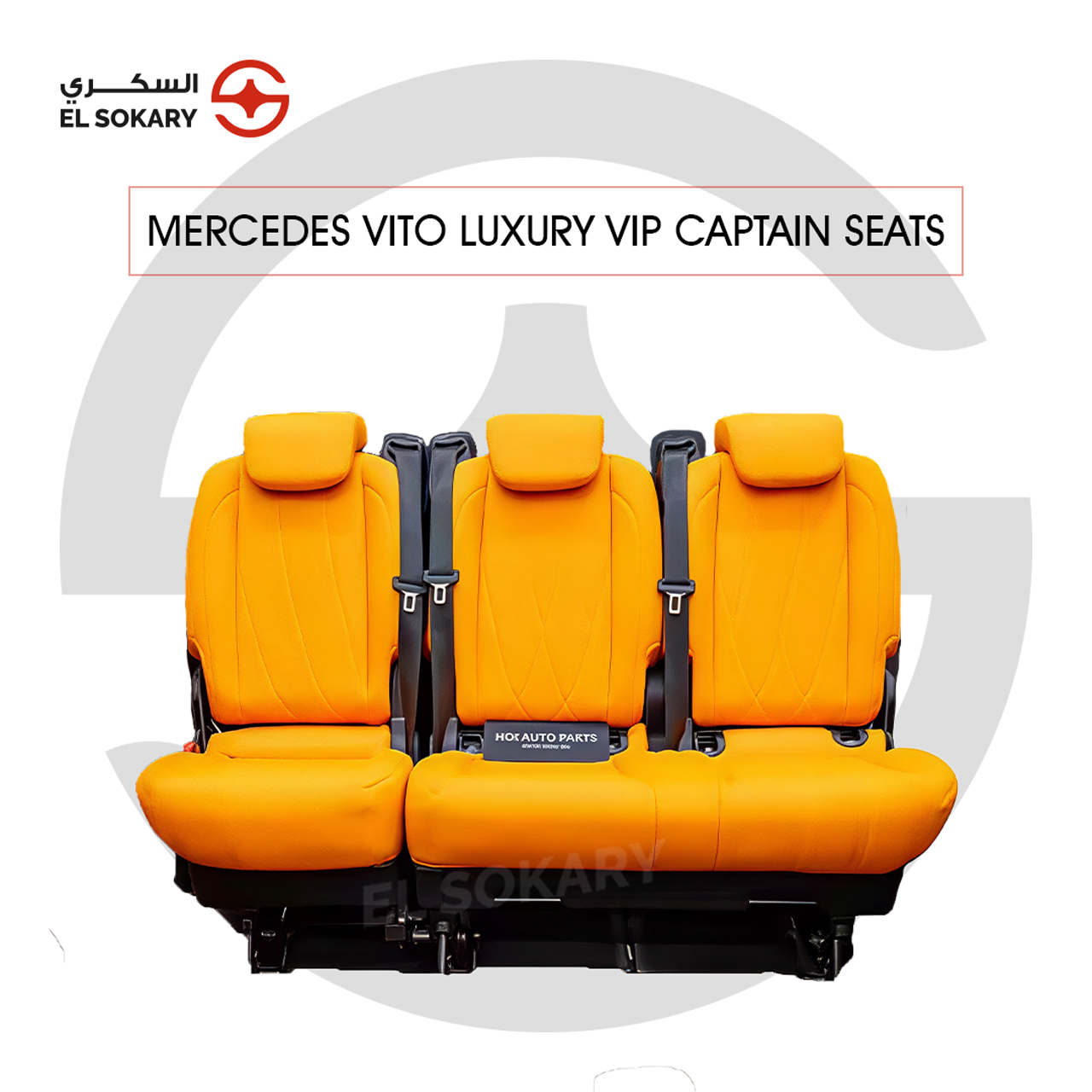 A black leather VIP captain seat with diamond quilting designed for a Mercedes-Benz Vito luxury van interior conversion.