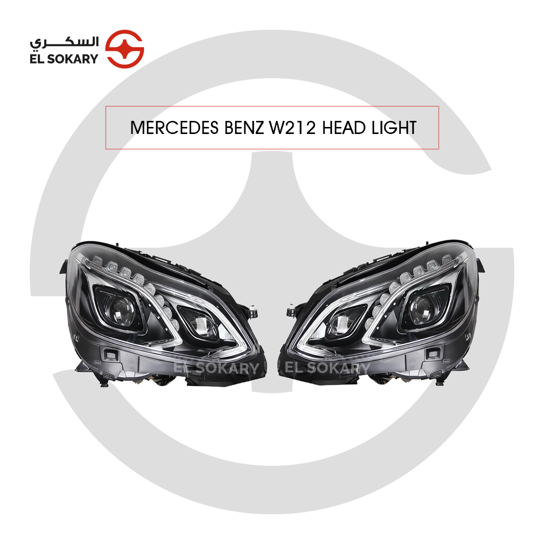 Main Image: Mercedes W212 facelift style LED headlight conversion kit.
 
 Detail Image: High-performance projector LED headlight for Mercedes-Benz E-Class W212.
